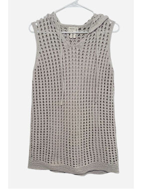 Artelier Nicole Miller Cover Up Dress Women’s Medium Crochet Hoodie Boho Beach